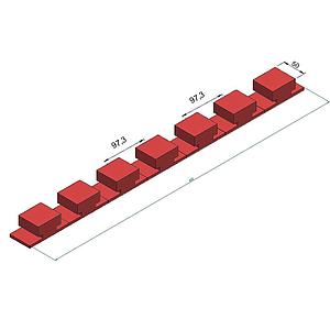 PATÍN COMPACTO PISO MÓVIL 24 LÁMINAS ALITE 7U PEINE 97,3 mm