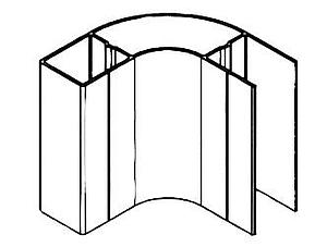 PERFIL CURVO SALVACICLISTAS ANODIZADO L 500 mm