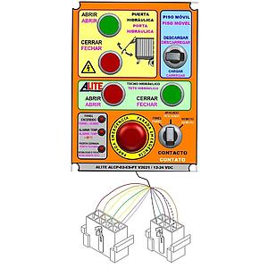 PANEL PLACA BOTONERA ALITE PISO MÓVIL STD + TECHO HIDRÁULICO + PUERTA HIDRÁULICA V2021 ES-PT