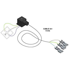 CABLE 3x1 INTERCONEXIÓN CUADRO CONTROL PM - VÁLVULA PUERTA HIDRÁULICA (5 m)