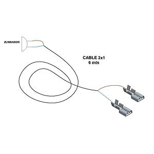 CABLE 2X1 INTERCONEXIÓN CUADRO DE CONTROL PM - ZUMBADOR PUERTA HIDRÁULICA (6 m)