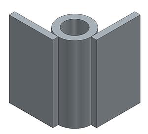 SOPORTE TIPO CASQUILLO PARA ARQUILLOS SOBRE PASAMANOS 50, 75 ó 85 mm