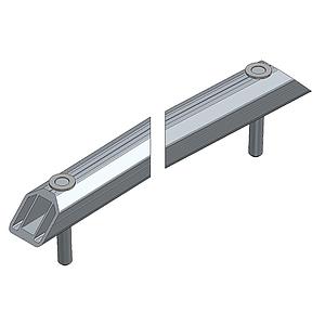  ARQUILLO ALU ANOD. NEGRO PUNTO 50 mm TIPO SOBRE PASAMANOS 75 mm 