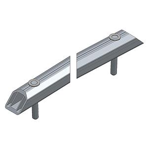  ARQUILLO ALU ANOD. NEGRO PUNTO 50 mm TIPO SOBRE PASAMANOS 85 mm 