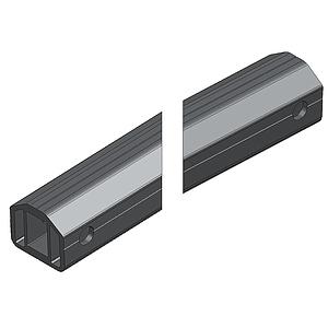 ARQUILLO ALU ANOD. NEGRO PUNTO 50 mm TIPO ECO-LIGHT PASAMANOS 75 mm 