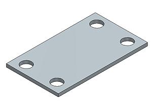 TAPA AL=4 mm BLOQUE GUÍA DELRÍN PISO MÓVIL ALITE LP ESTANCO