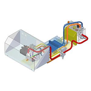 KIT CONJUNTO HIDRÁULICO 2 ACCIONAMIENTOS MANUAL-ELÉCTRICO TM + PH